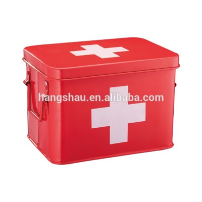 Promotional household metal medicine storage box medical cabinet box medical kit